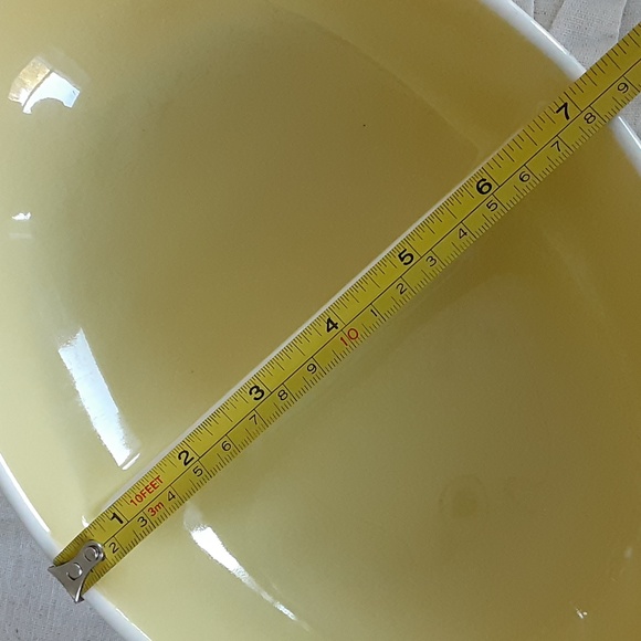 Harkerware Yellow Oval Divided Serving Bowl 10.5" x 7.25" - Picture 6 of 6